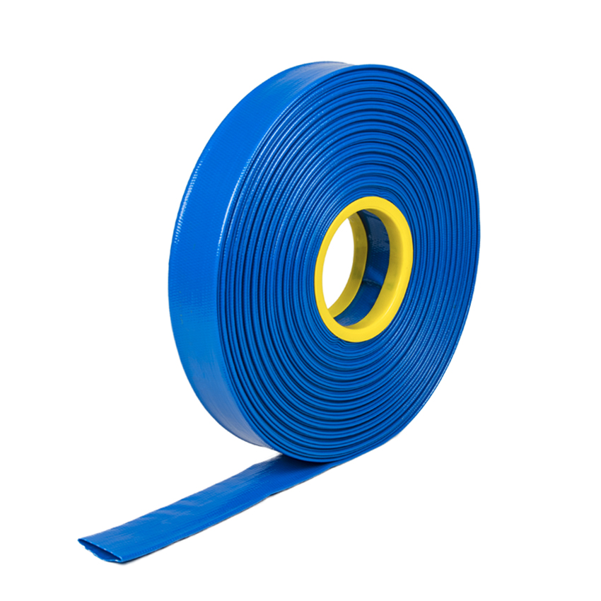 nep Beginner Coördineren PVC slang plat supreme met twee slangklemmen DN=45mm (L=50m)