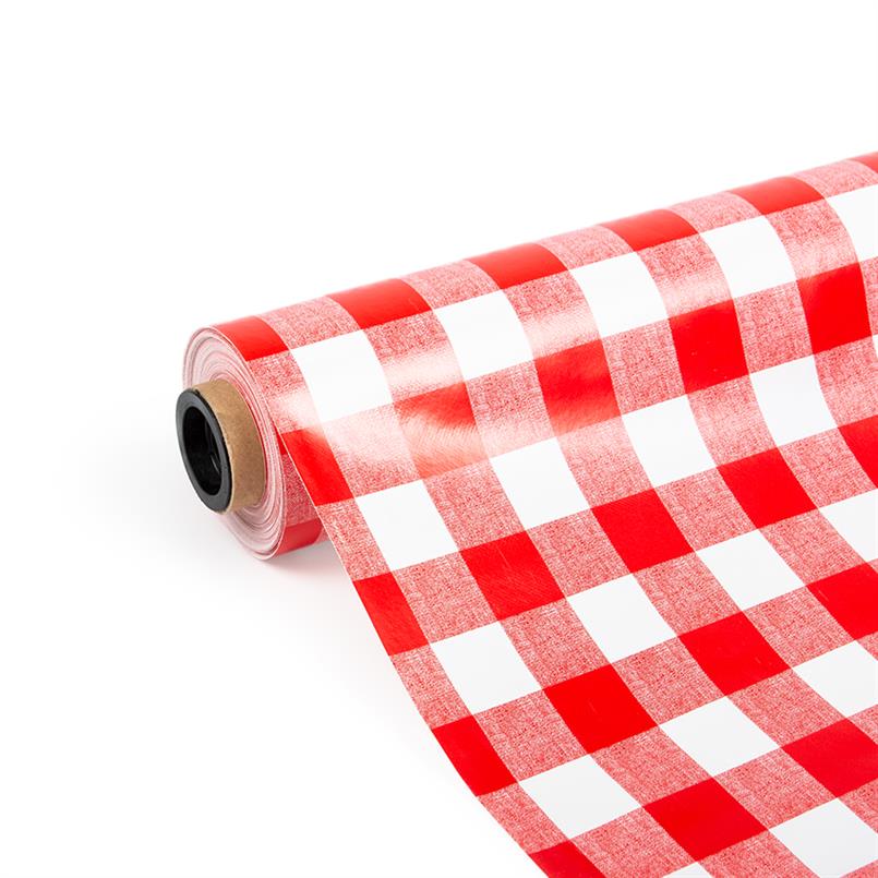 Uitsluiting Ontaarden map PVC tafelbekleding rood/wit (breedte 140cm) | Rubbermagazijn