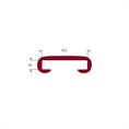 PVC trapleuningprofiel bordeaux BxH=40x8mm (L=25m)