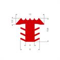 PVC Trapprofiel -traptrede infraisprofiel 25 mtr rood