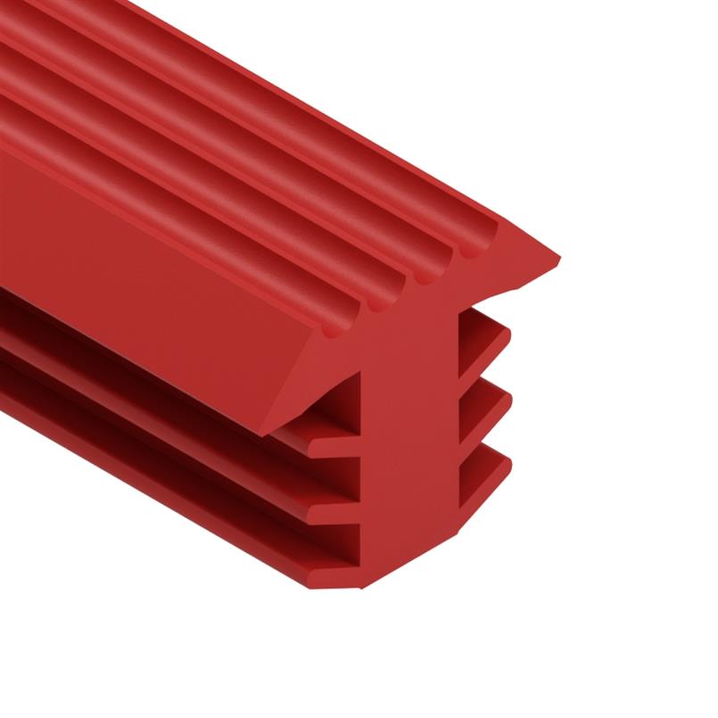 PVC Trapprofiel -traptrede infraisprofiel 25 mtr rood
