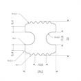 Rubber H-profiel 12/12mm / BxH=30x32mm (L=25m)