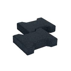 Rubber klinkers zwart 20x16,5x4,3cm (1050 stuks)