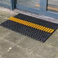 Rubber ringmat inzetborstels geel (set 10 stuks)