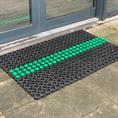 Rubber ringmat inzetborstels groen (set 10 stuks)