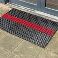 Rubber ringmat inzetborstels rood (set 10 stuks)