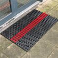 Rubber ringmat inzetborstels rood (set 10 stuks)