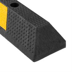 Rubber stootblok zwart/geel LxBxH=1830x150x100mm