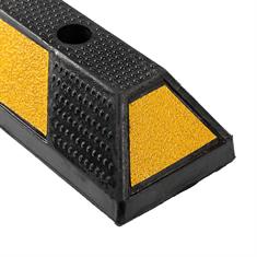 Rubber stootblok zwart/geel LxBxH=2000x150x100mm