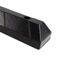Rubber stootblok zwart LxBxH=1865x155x100mm