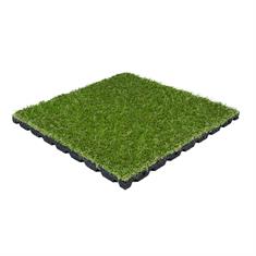 Rubber terrastegel gras 50x50x2,5cm (incl. pennen)