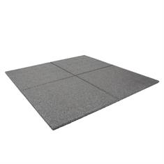 Rubber terrastegel grijs 100x100x2,5cm