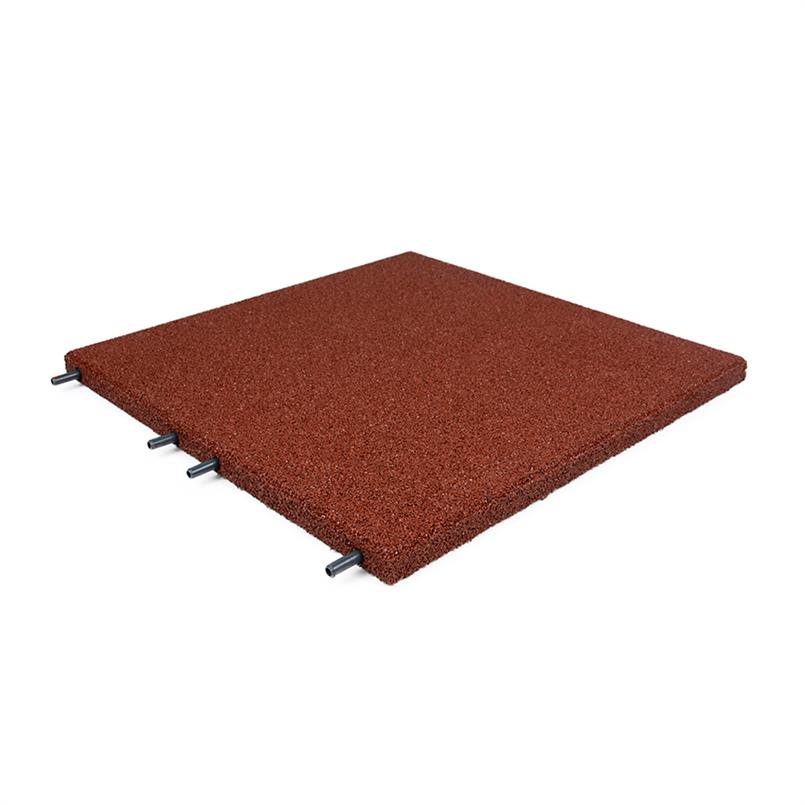 Rubber terrastegel rood 50x50x3cm