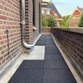 Rubber terrastegel zwart 40x40x2,5cm