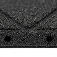 Rubber terrastegel zwart 50x50x3cm pen/gat (incl.pennen)