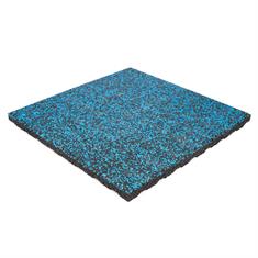 Rubber terrastegel zwart/blauw 50x50x4cm