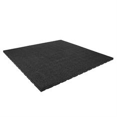 Rubber terrastegel zwart zonder schijnvoeg 100x100x2,5cm