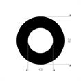 SBR flenspakking 82x43x3mm DN32