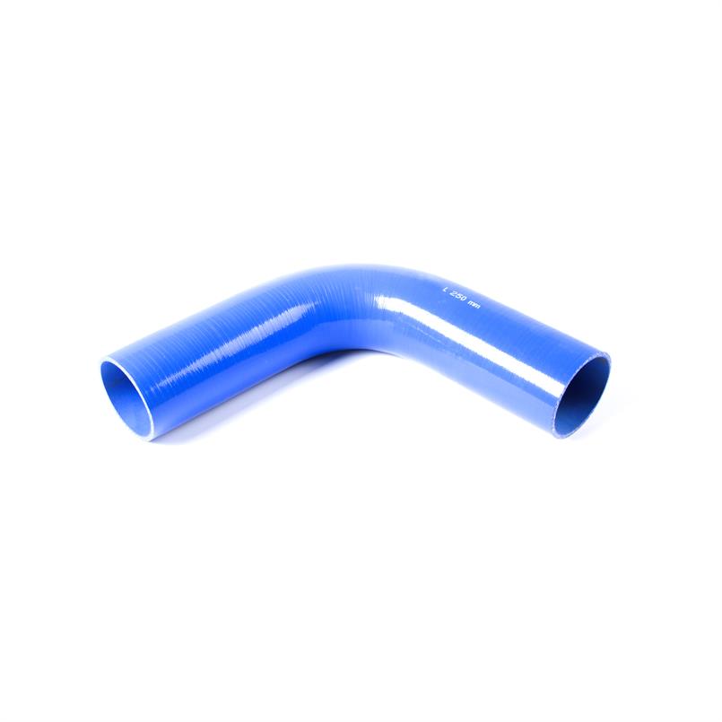 Siliconen bocht 90 graden blauw DN=30mm L=250mm