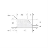 Siliconen schuimrubber profiel wit BxH=19x10mm (L=30m)