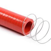 Siliconen slang m/stalen spiraal rood DN=11mm L=1000mm
