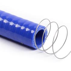 Siliconen slang met stalen spiraal blauw DN=38mm L=1000mm