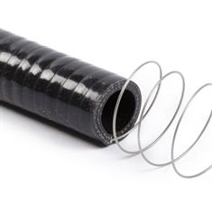 Siliconen slang met stalen spiraal zwart DN=11mm L=1000mm