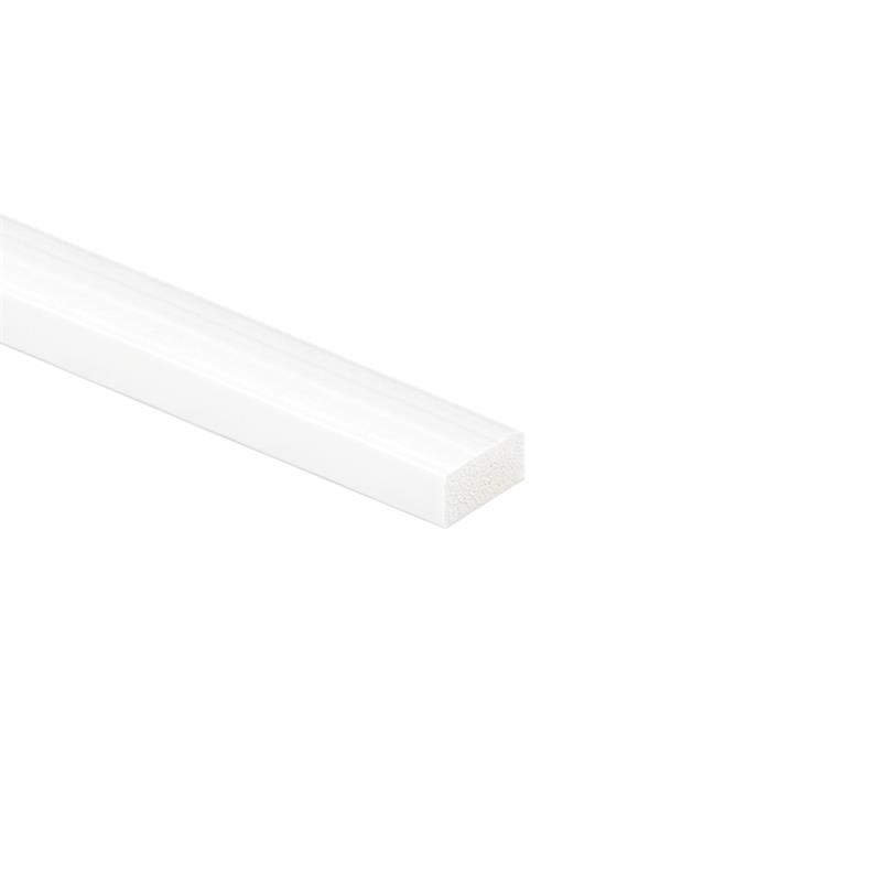 Siliconen spons rubbersnoer wit BxH= 15x8mm (L=50m)
