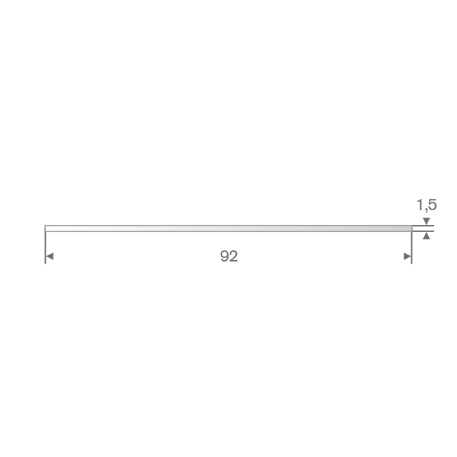 Siliconen strip transparant BxH= 92x1,5mm (L=50m)