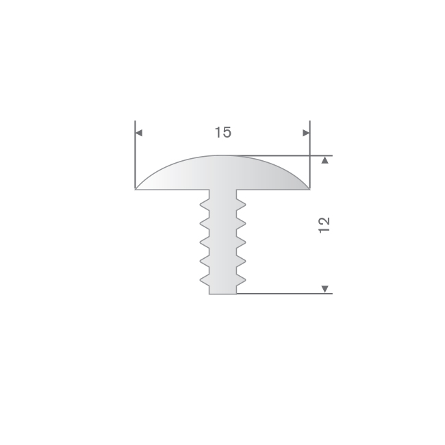 Siliconen T-profiel transparant BxH=15x12mm (L=100m)