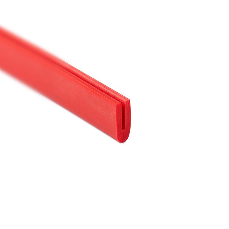 Siliconen U-profiel rood 1mm / BxH=4x10mm (L=200m)