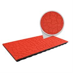 Speelplaatstegel flagstone EPDM koraalrood 100x50x4,8cm