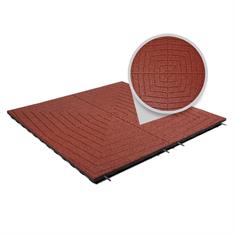 Speelplaatstegel rood design 100x100x4,8cm