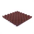Speelplaatstegel rood met blauwe vis
