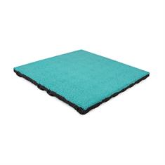 Speelplaatstegel turquoise EPDM 50x50x4,5cm (incl.pennen)