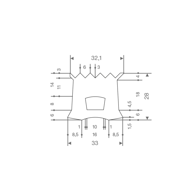 Stootprofiel met luchtkamer wit BxH=33x28mm (L=25m)