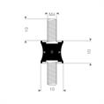 Tailledemper type A/F 10/8x10mm (M4) set 10 stuks