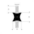 Tailledemper type A/F 26/18x28mm (M8) set 10 stuks