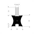 Tailledemper type B/F 26/18x28mm (M8) set 10 stuks
