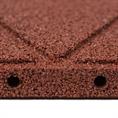 Terrastegel rood 50x50x3cm pen/gat (inclpennen) (4 stuks)