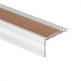 Trapneusprofiel aluminium recht bruin LxBxH=1500x45x25mm