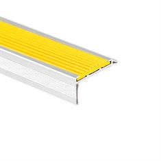Trapneusprofiel aluminium recht geel LxBxH=1500x40x18mm