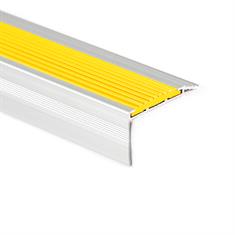 Trapneusprofiel aluminium recht geel LxBxH=1500x45x25mm (5 s