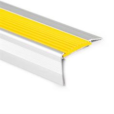 Trapneusprofiel aluminium recht geel LxBxH=1500x55x31mm