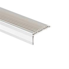 Trapneusprofiel aluminium recht grijs LxBxH=1500x40x18mm