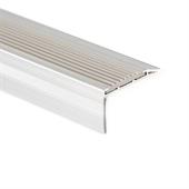 Trapneusprofiel aluminium recht grijs LxBxH=1500x45x25mm