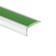 Trapneusprofiel aluminium recht groen LxBxH=1500x40x18mm