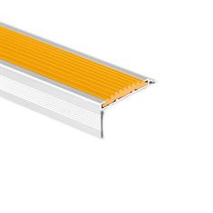 Trapneusprofiel aluminium recht oranje LxBxH=1500x40x18mm