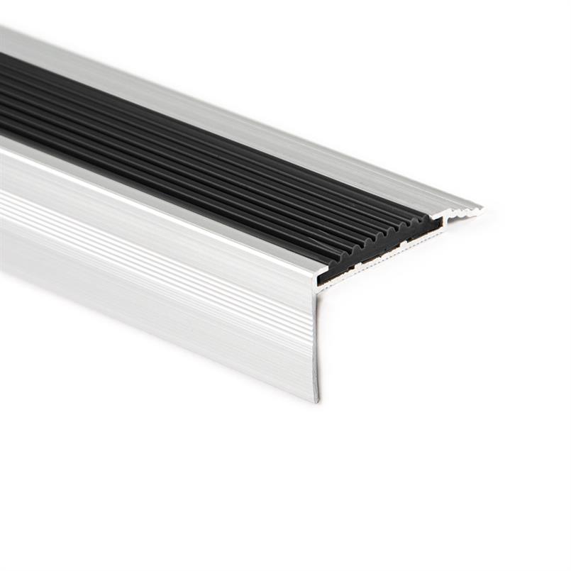 Trapneusprofiel aluminium recht zwart LxBxH=1500x45x25mm (5