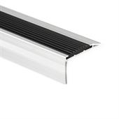 Trapneusprofiel aluminium recht zwart LxBxH=1500x45x25mm